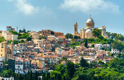 View of Notre Dame d'Afrique, Roman Catholic Basilica of Algiers, capital of Algeria View of Notre Dame d'Afrique, Roman Catholic Basilica of Algiers, capital of Algeria