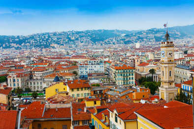 panorama sur la belle ville de nice en france panorama sur la belle ville de nice en france