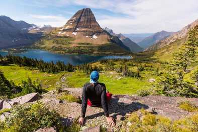 Wanderung im Glacier National Park, Montana Wanderung im Glacier National Park, Montana