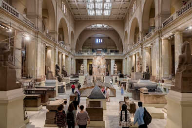 Wide angle interior view of The Museum of Egyptian Antiquities Wide angle interior view of The Museum of Egyptian Antiquities