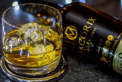 Macorix House of Rum bottle and glass of rum Macorix House of Rum bottle and glass of rum