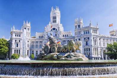 Fontana di Cibeles a Madrid, Spagna Fontana di Cibeles a Madrid, Spagna