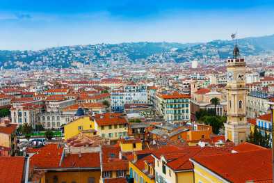 panorama bella città Francia bel colore panorama bella città Francia bel colore