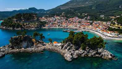 Beach promenade of the Greek coastal town of Parga Beach promenade of the Greek coastal town of Parga
