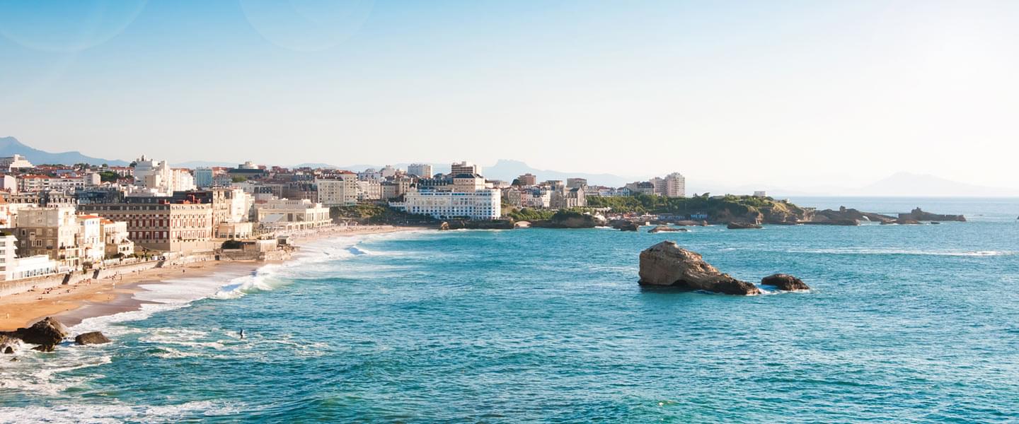 Photo of a beach in Biarritz in the Bay of Biscay