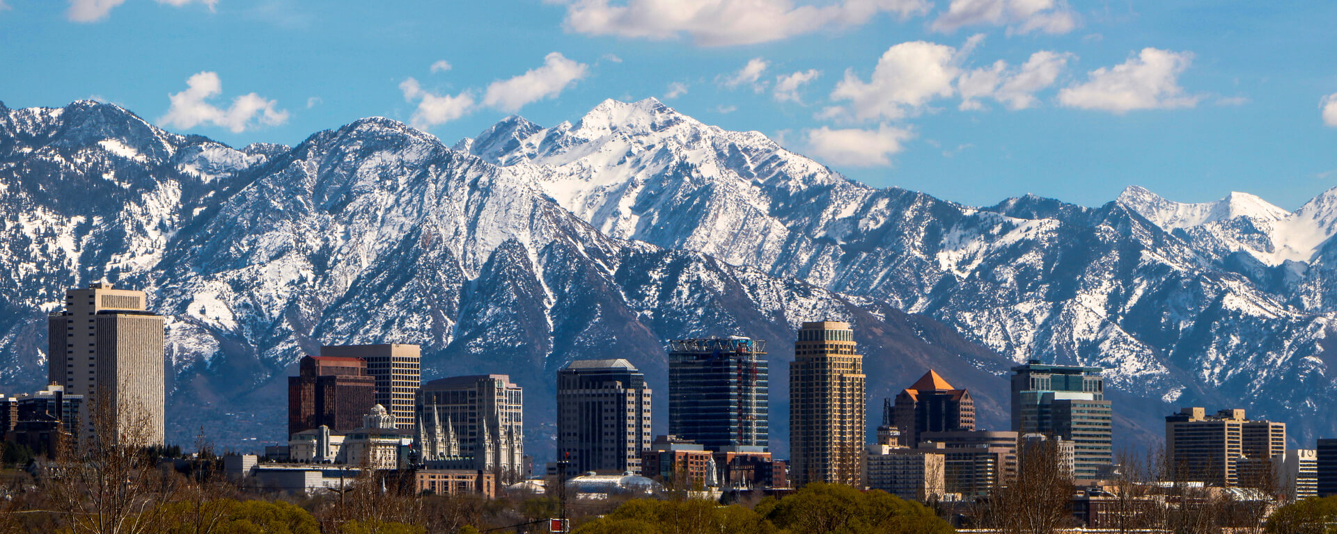 Salt Lake City mountains panoramic view
