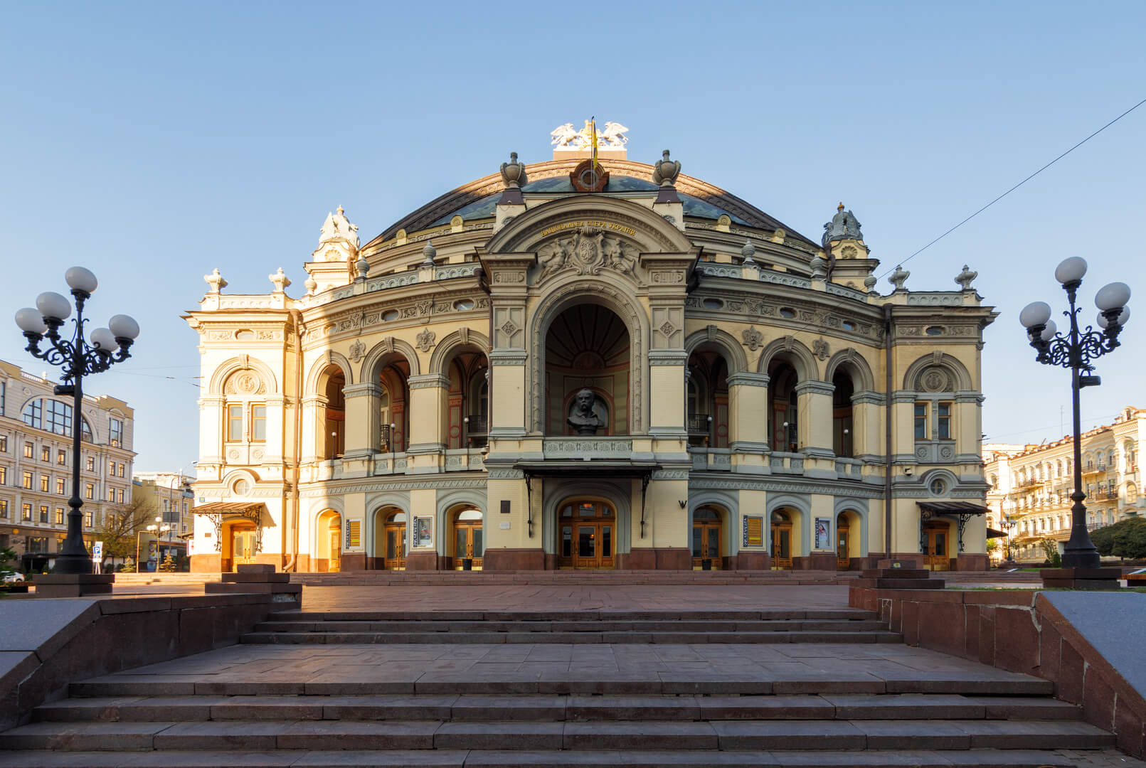 National opera and ballet theatre building, Kyiv, Ukraine.