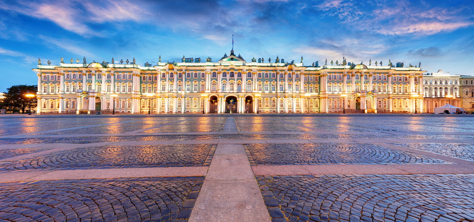 Winter Palace, house of the Hermitage Museum, iconic landmark in St. Petersburg, Russia
