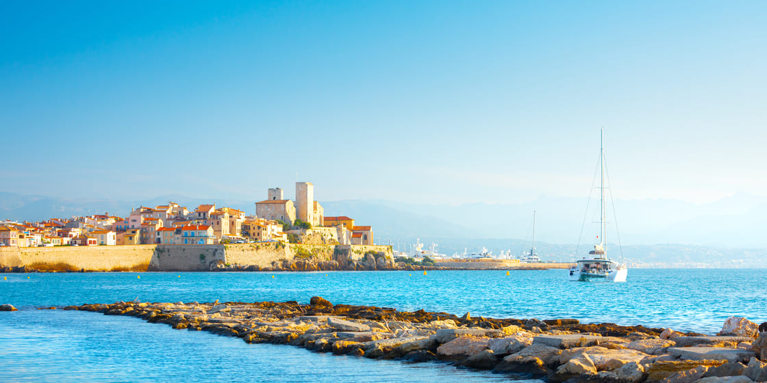 Historic Center of Antibes, French Riviera, Provence, France.
