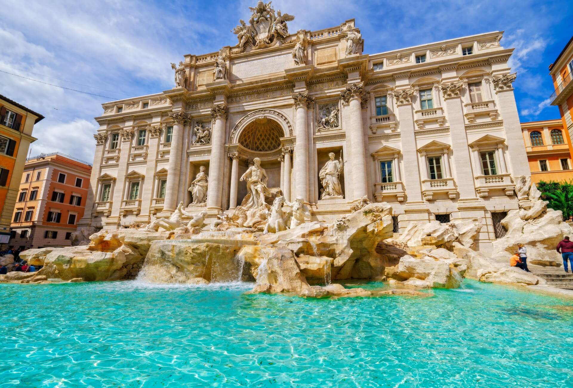 Beautiful view of the Trevi Fountain. Rome
