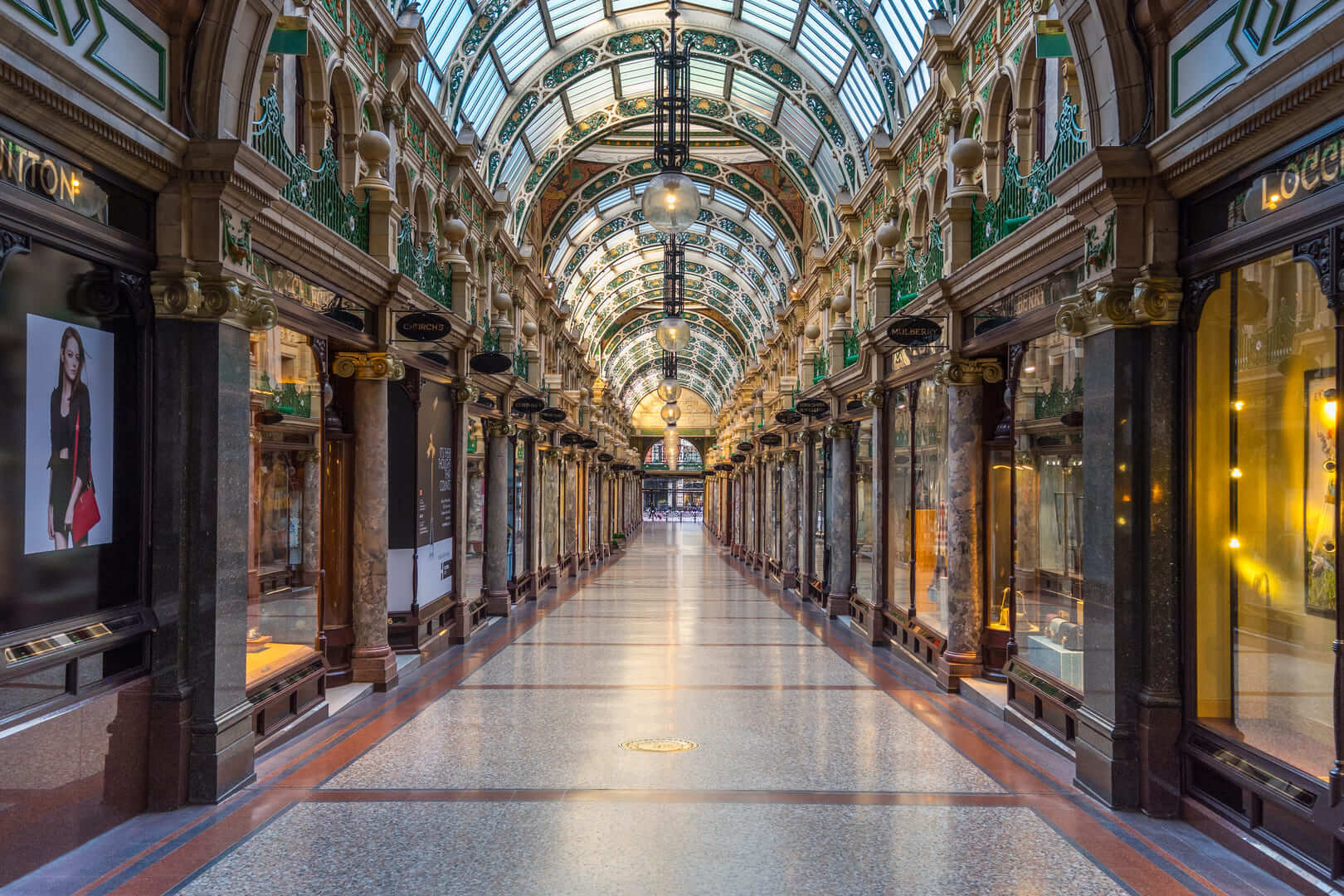 Victoria Quarter, one of the most famous shopping area in Leeds, United Kingdom