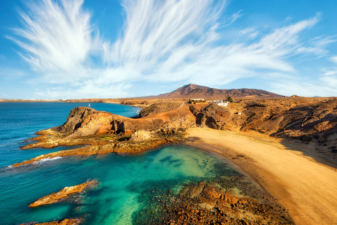 Papagayo Beach in Southern Lanzarote, Canary Islands, Spain
