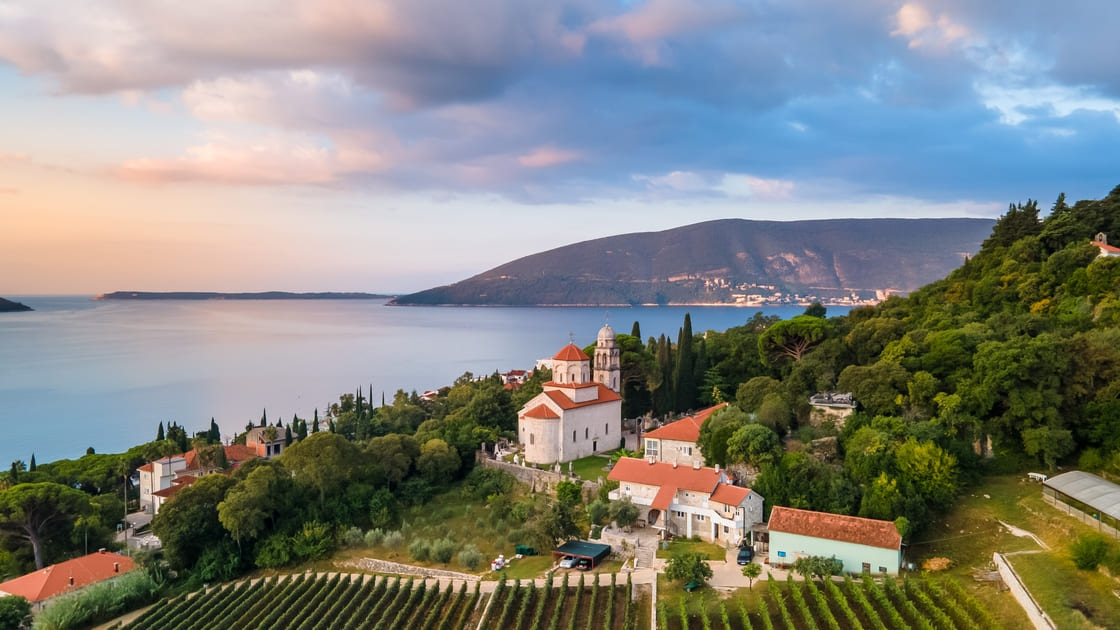 Savina Monastery in Boka-Kotor Bay in Montenegro