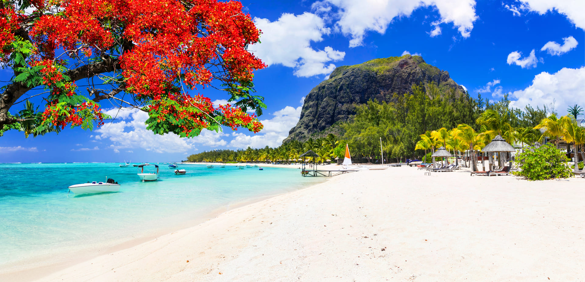 A beach in Plaisance, Mauritius