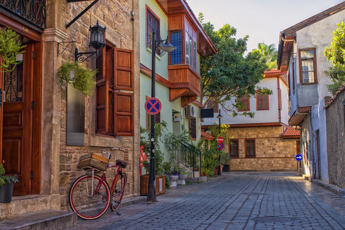 Streets of old town Kaleici - Antalya, Turkey.