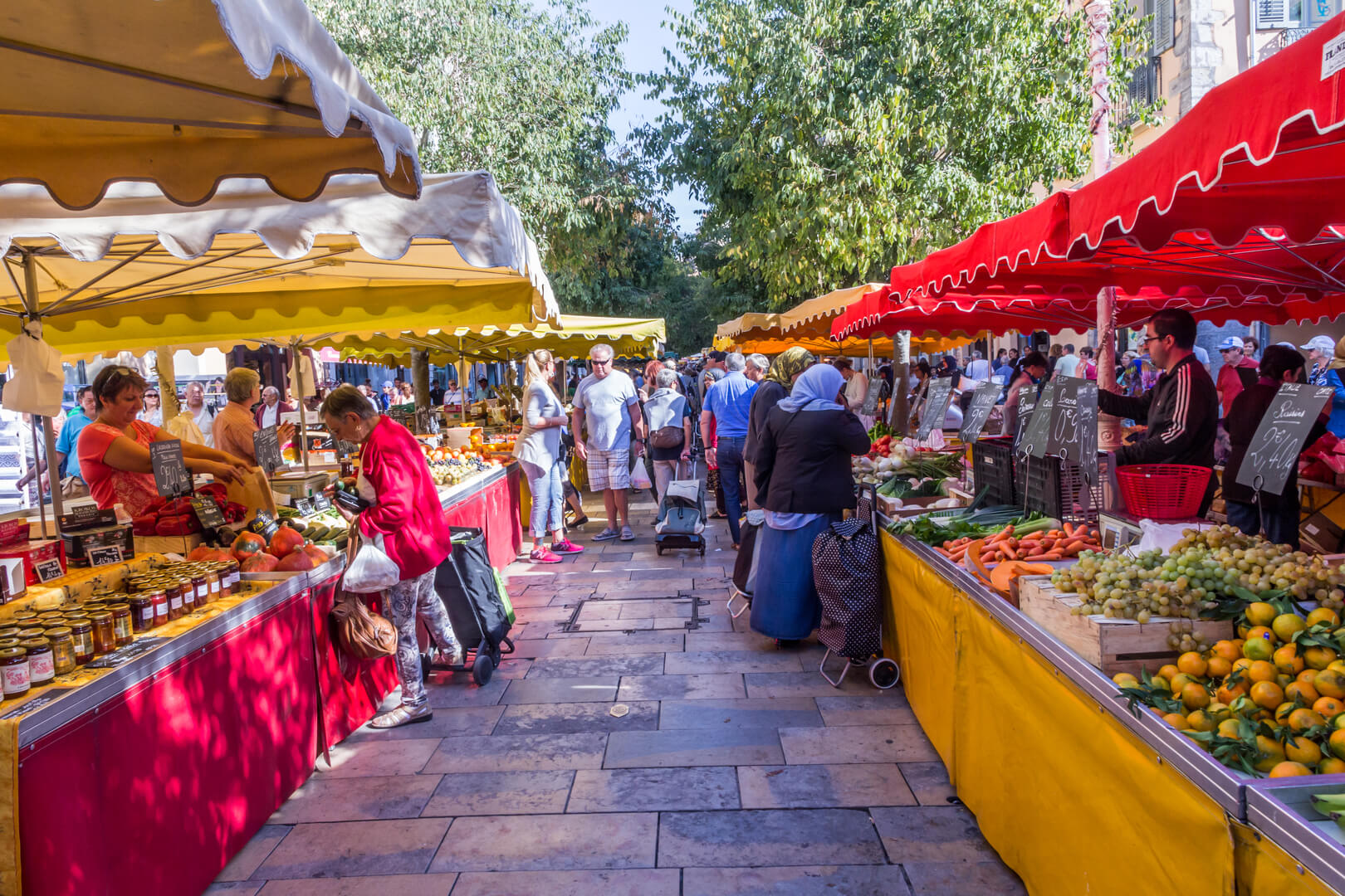 The Cours Lafayette Market, Place Louis Blanc. The market is open every morning except Monday.