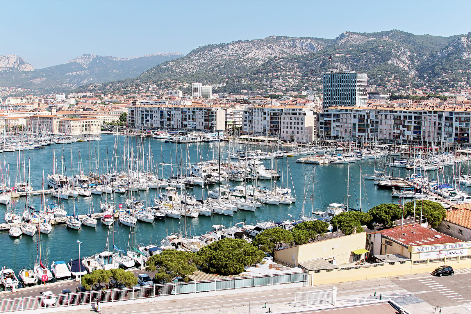 Toulon/France - 22 July 2012: Aerial view of harbour