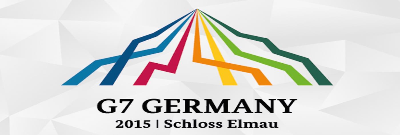 Banner of the G7 happening at Schloss Elmau in Germany in 2015