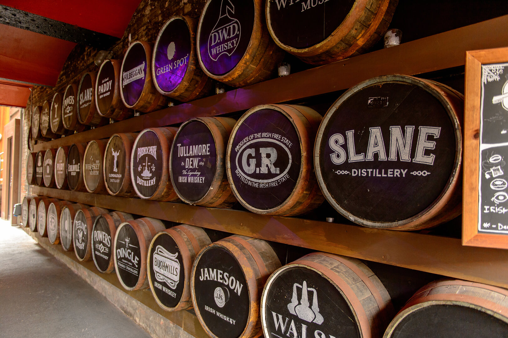 Museo del whiskey irlandese a Dublino. È una popolare destinazione turistica.