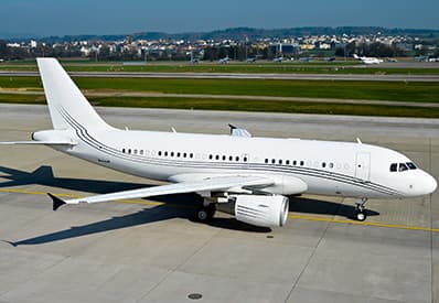 VIP Airliner Airbus Corporate Jet ACJ319 to charter with LunaJets for long haul intercontinental private jet flights