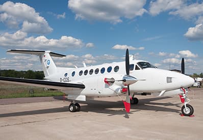 Turboprop Beechcraft King Air 350i to charter with Lunajets perfect for short-haul trips to any airfield at low operating costs