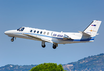 Light Jet Cessna Citation Bravo to charter for private flights with LunaJets, comfortable interior, short-haul flights, refurbishment, Europe