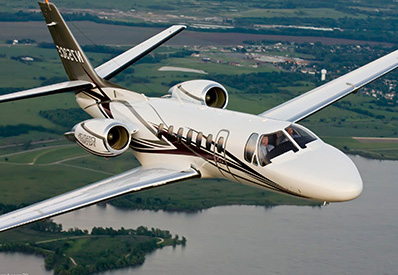 Light Jet Cessna Citation Encore  to charter for private aviation flights with LunaJets,high performance aircraft offering excellent service