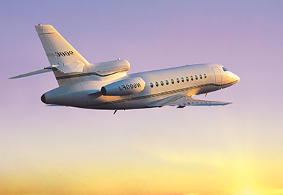 Super Large Business Jet Dassault Falcon 900C to charter for private aviation flights with LunaJets, intercontinental capabilities, performance