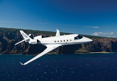 Midsize Jet Gulfstream G150 to charter for private aviation flights with LunaJets for outstanding performance, impressive range, steep approach