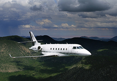 Midsize Jet Gulfstream G200 to charter for private aviation flights with LunaJets  for medium-haul journeys, combining performance and comfort