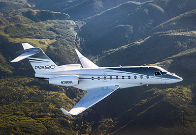 Midsize Jet Gulfstream G280 to charter for private charter flights with LunaJets for incredible performance, extremely fast, best fuel efficiency