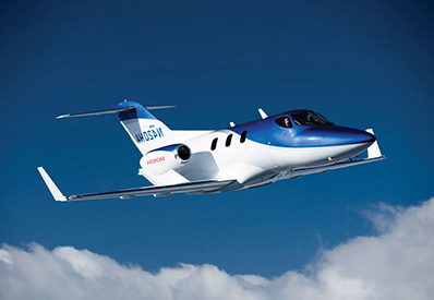 Very Light Jet Honda Hondajet to charter for private aviation flights with LunaJets for fuel efficient, relaxed intra-European short flights