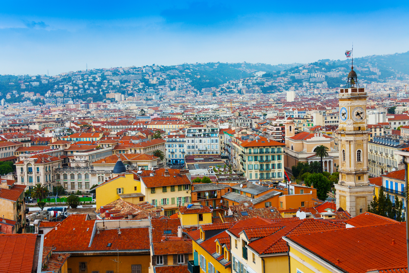 панорама Ниццы Франция красивый цвет