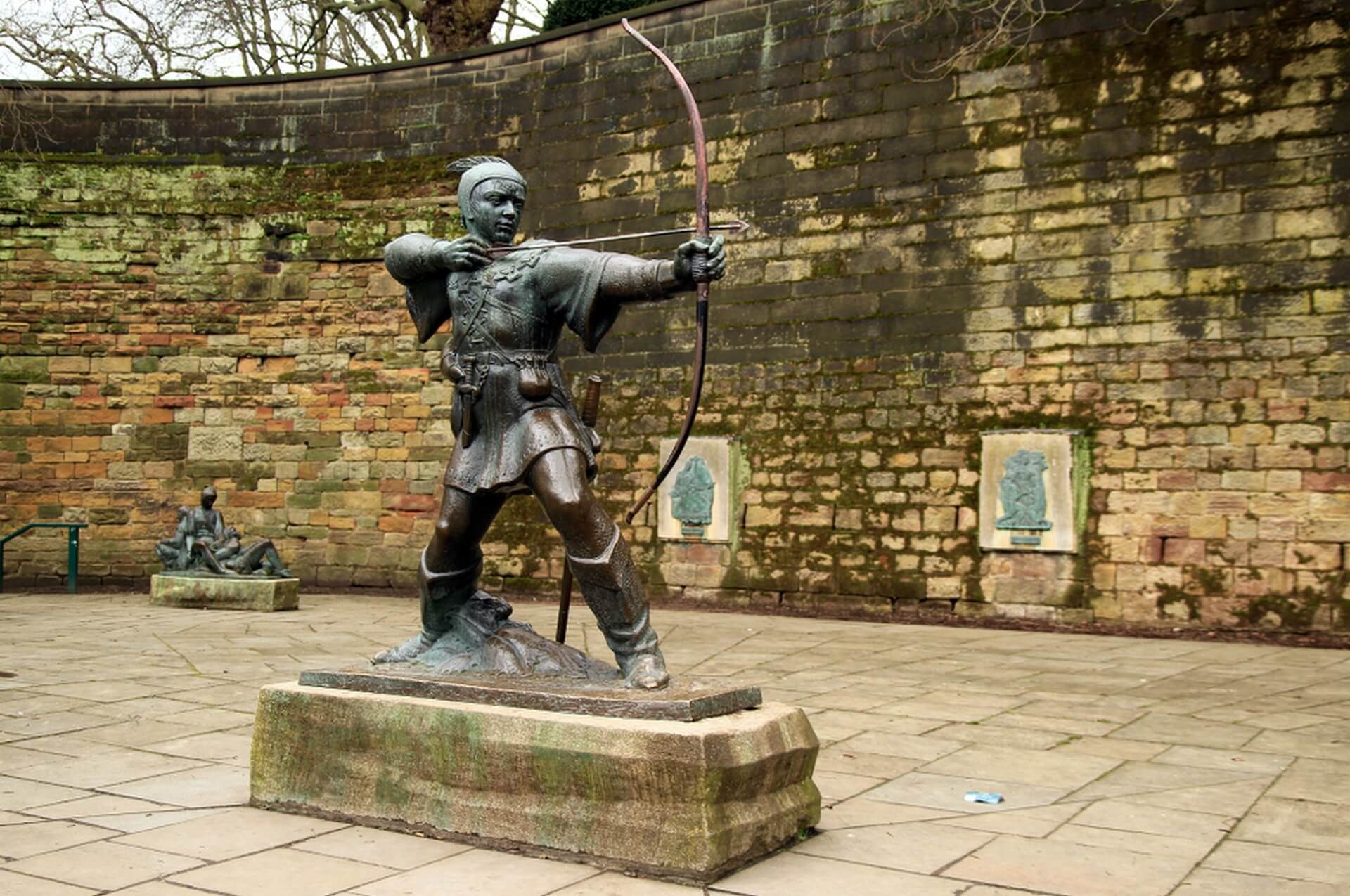 Nottingham Regno Unito - 01 aprile 2018:Castello nella città del leggendario fuorilegge Robin Hood