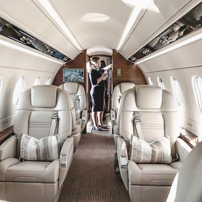 On board private jet excellent service