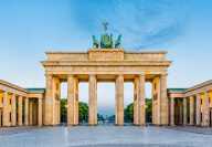 Berlin Brandeburg Gate in Berlin at the junction of Unter den Linden and Ebertstraße