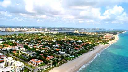 Der Palm Beach in den USA mit vielen Villen