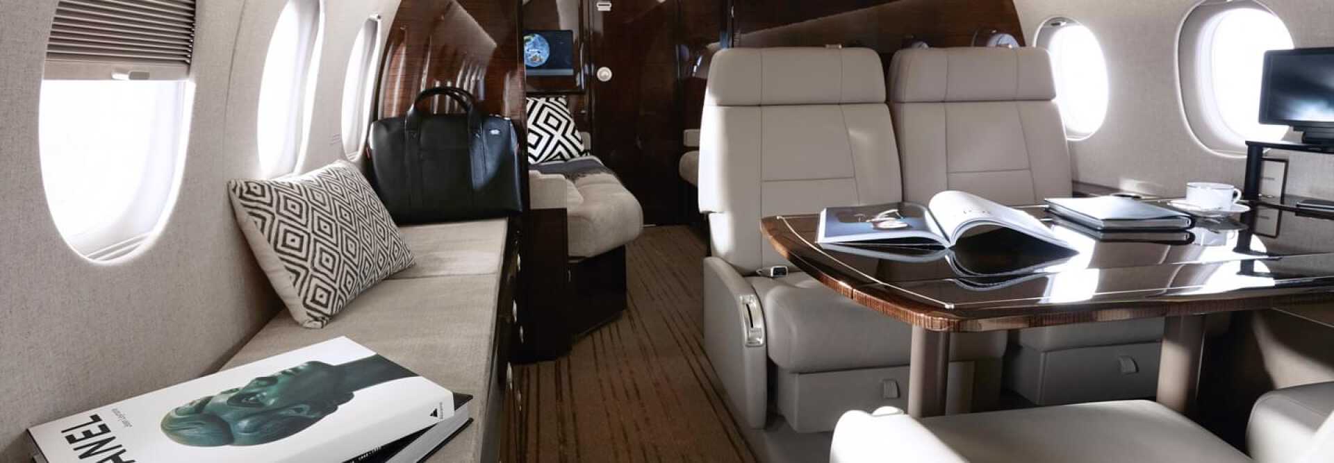 Magazines and newspaper available on board private jets.