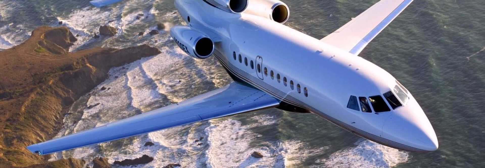 Super Large Business Jet Dassault Falcon 900EX to charter for private aviation flights with LunaJets, upgraded engines, greater fuel capacity