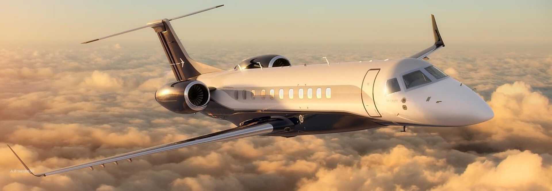 Large Business Jet Embraer Legacy 600 to charter for private aviation flights with LunaJets, extremely high-performance aircraft, optimum comfort