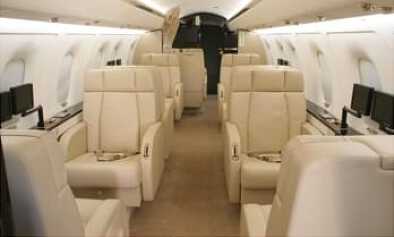 Large Business Jet Fairchild Dornier 328 Executive luxurious and spacious cabin, interior design configuration for intra-European flights
