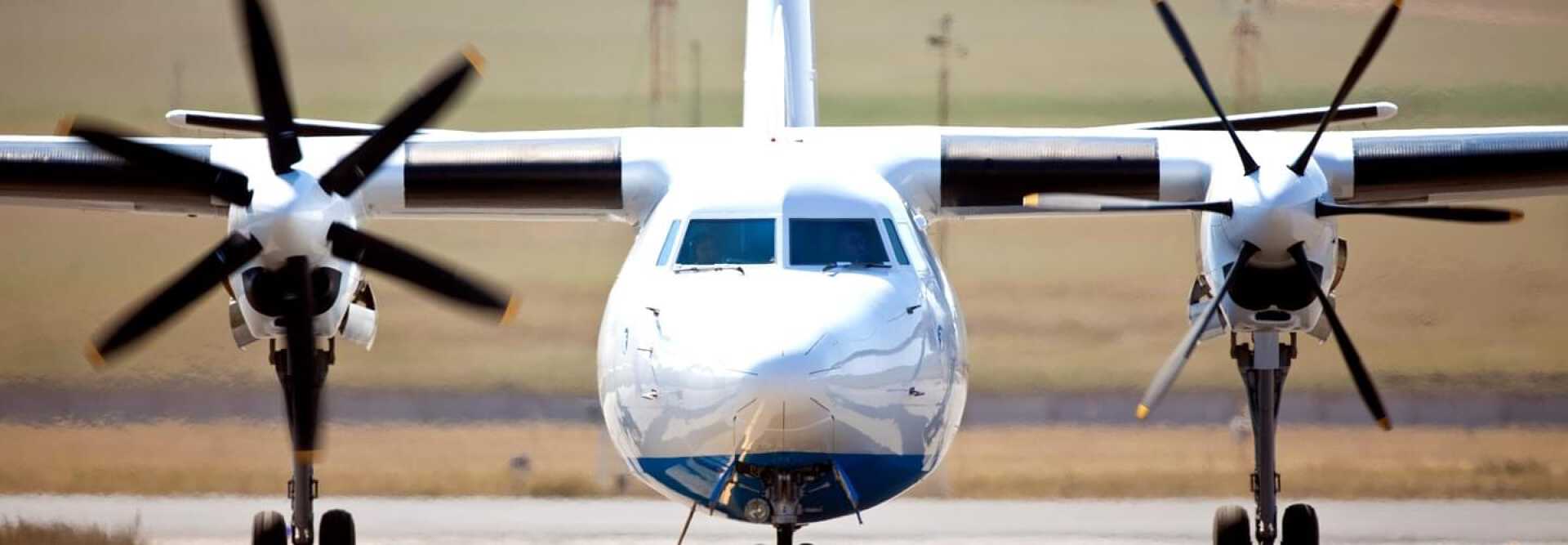 Turboprop Airliner Fokker 50 to charter for private aviation flights with LunaJets  for excellent reliability and durability, comfortable service