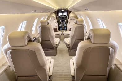 Aircraft cabin of the Pilatus PC-24 from behind (Copyright: Pilatus Aircraft Ltd)
