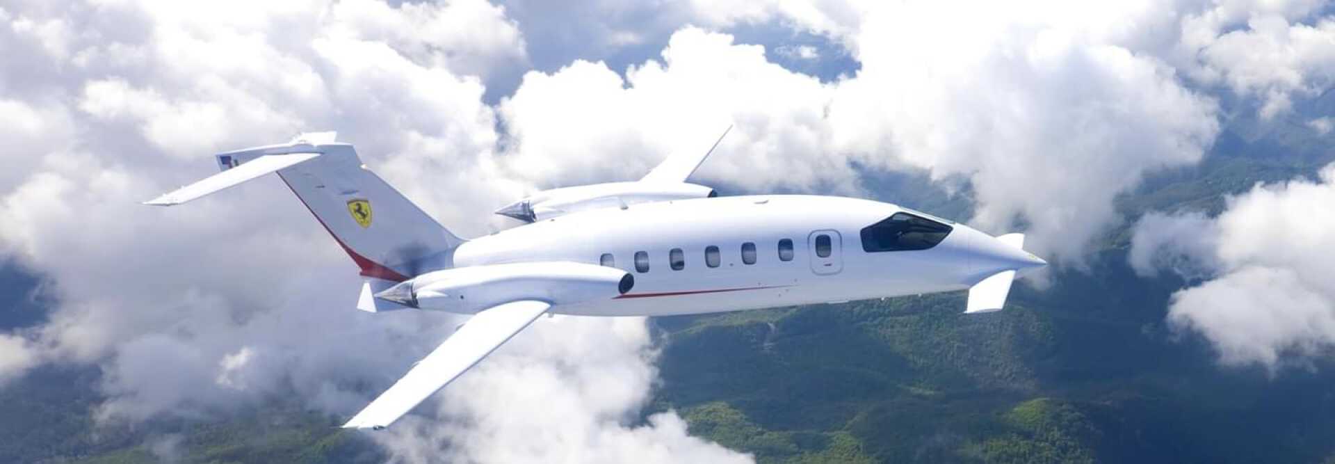 Turboprop Piaggio Avanti P180 to charter for private aviation flights with LunaJets, italian design, combination of high performance and comfort