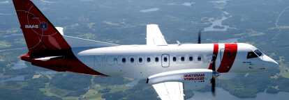 Turboprop Airliner Saab 34 to charter for private aviation flights with LunaJets for short-haul flights, large capacity and excellent price