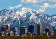 Salt Lake City mountains panoramic view