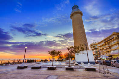 The lighthouse of Alexandroupolis symbol of the town, Greece
