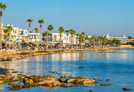 View of embankment at Paphos Harbour - Cyprus
