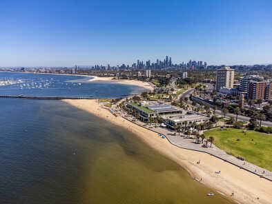 Take a walk on St. Kilda beach