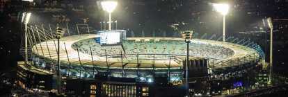 Melbourne Cricket Ground stadium by night for the ICC Cricket World Cup in Melbourne Australia